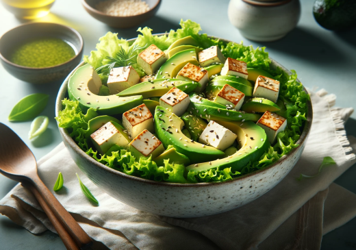 sałatka z tofu i awokado