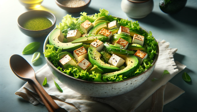 sałatka z tofu i awokado
